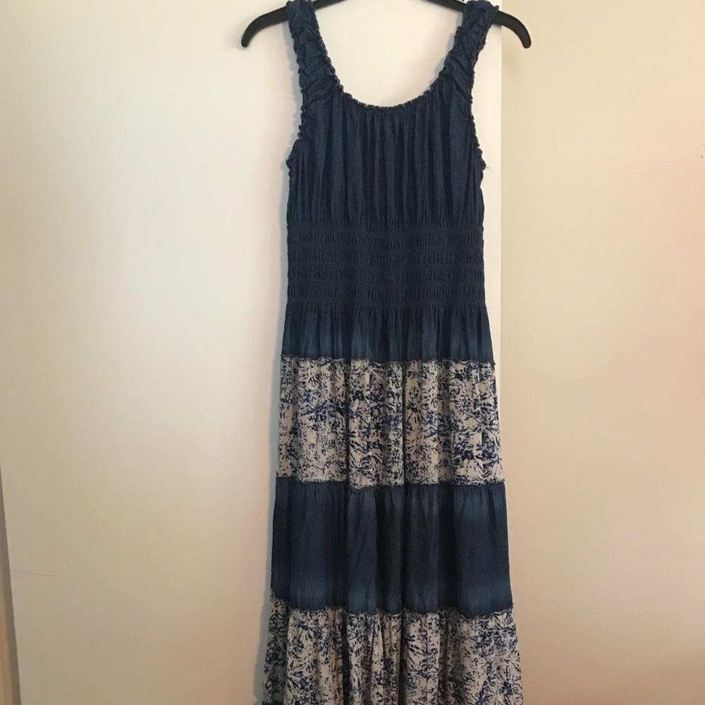 ❌SOLD❌Lapis Chambray Maxi Dress